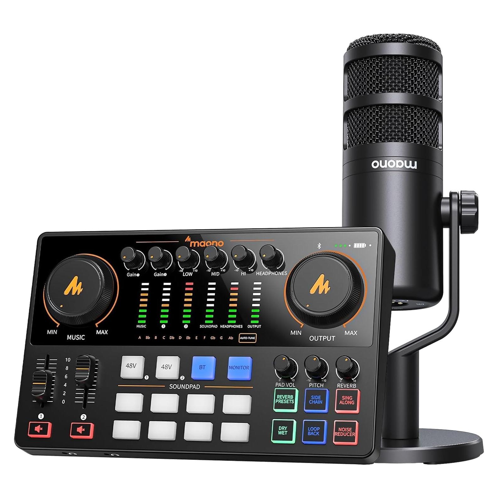 Micrófono Dinámico Cardioide MAONO XLR para Podcasting