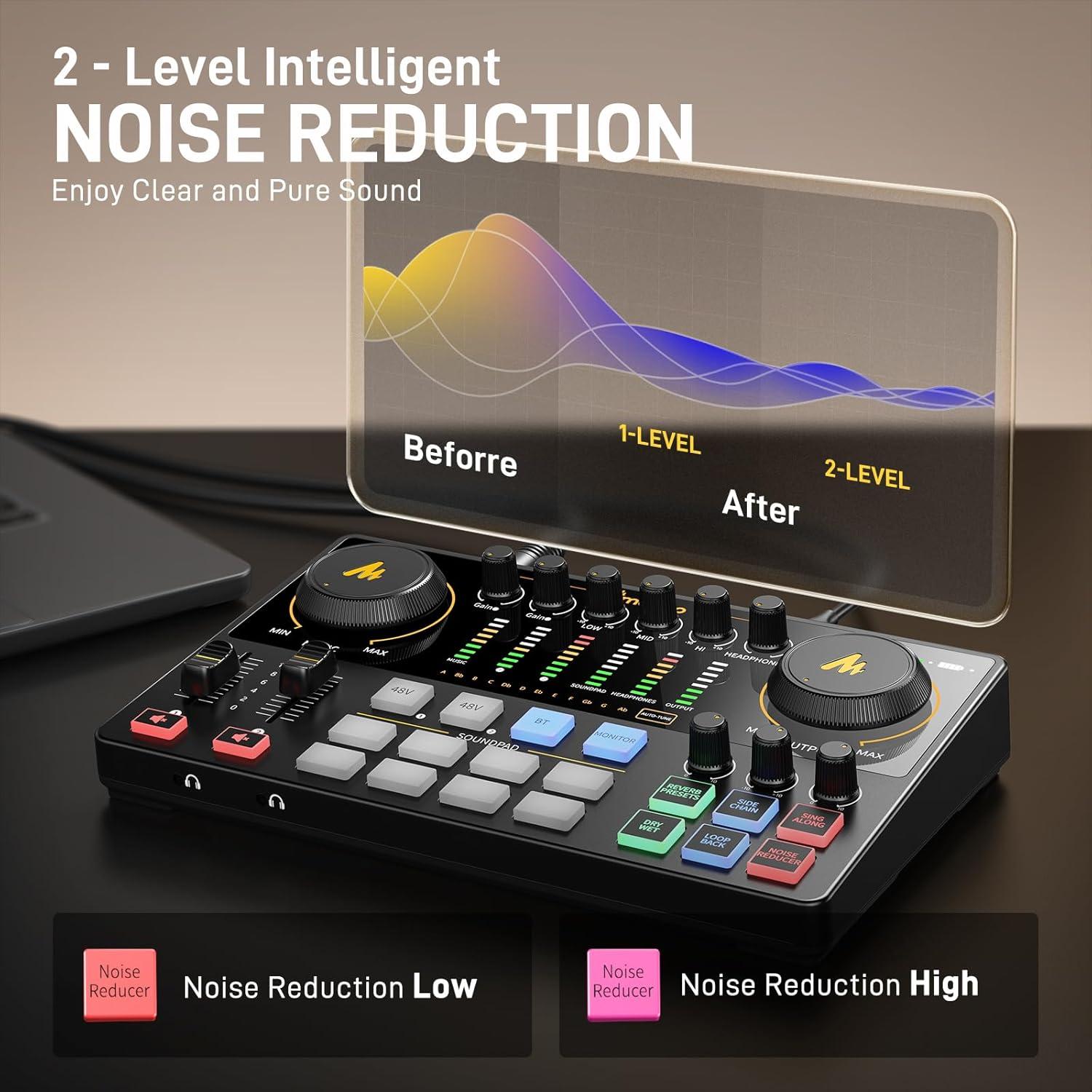 Micrófono Dinámico Cardioide MAONO XLR para Podcasting