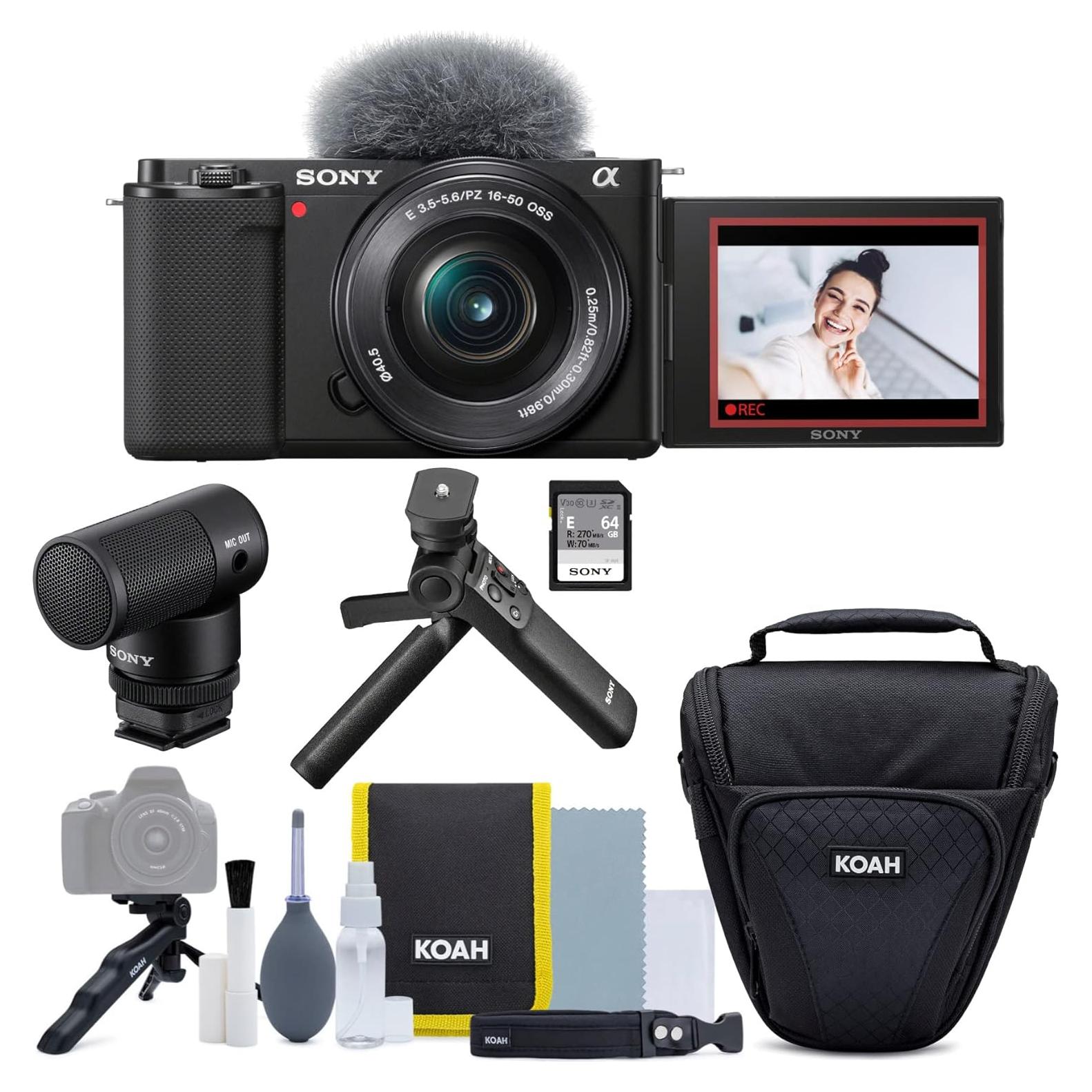 Cámara Sony Alpha ZV-E10 APS-C 24.2MP con Lente 16-50mm y Accesorios