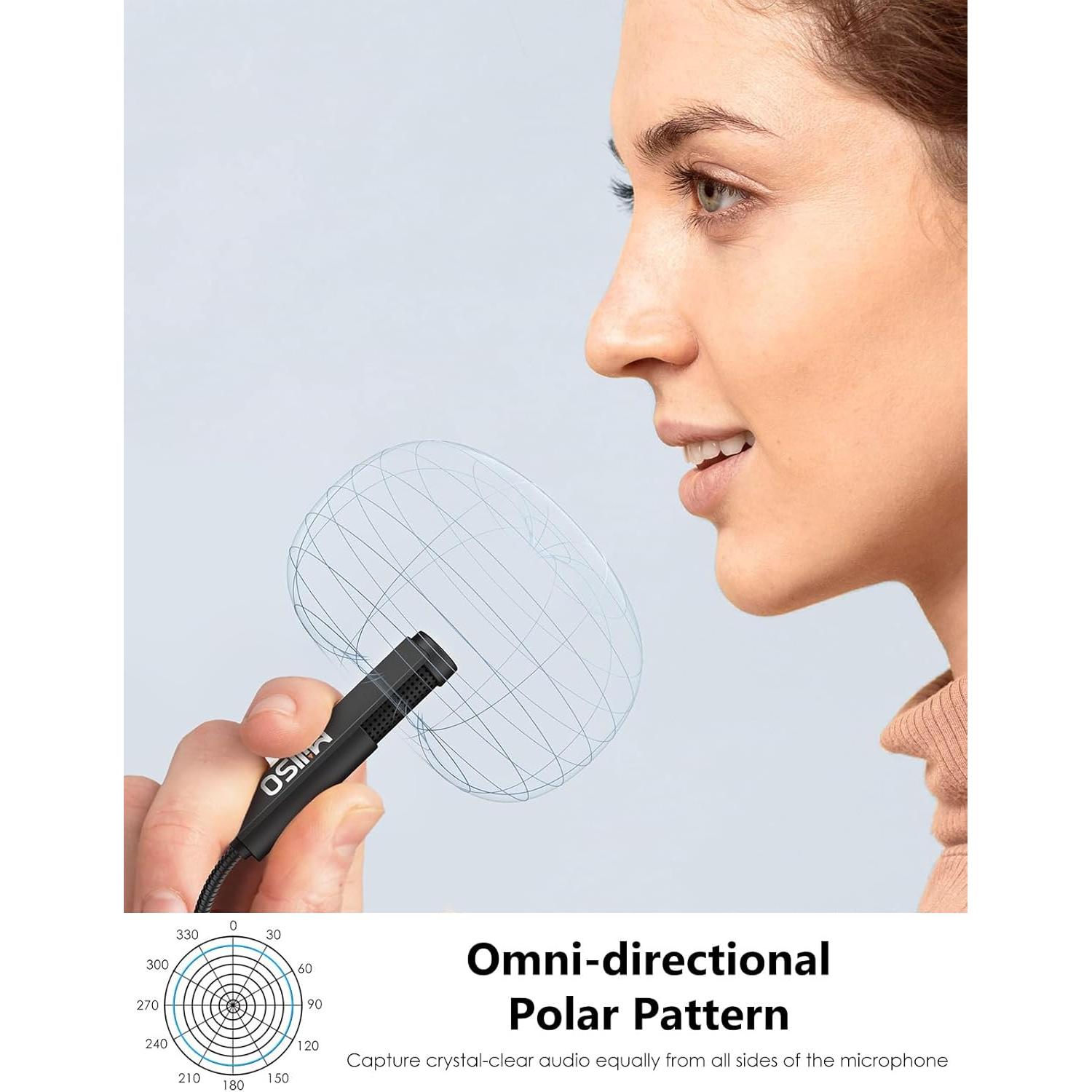 Micrófono USB MillSO Flexible Omnidireccional para PC