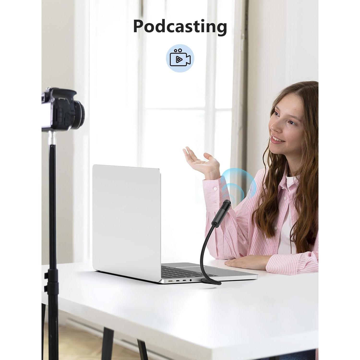 Micrófono USB MillSO Flexible Omnidireccional para PC