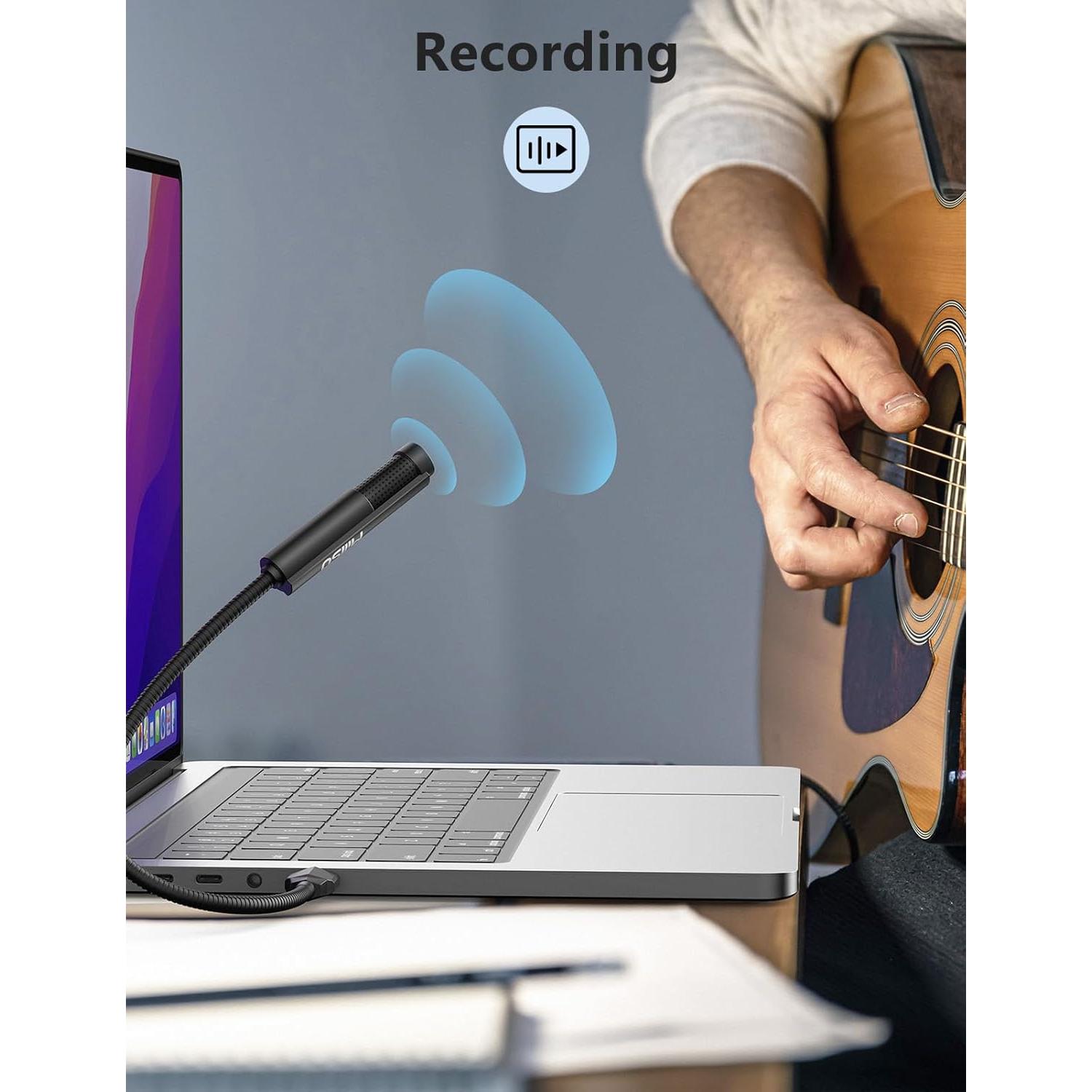 Micrófono USB MillSO Flexible Omnidireccional para PC