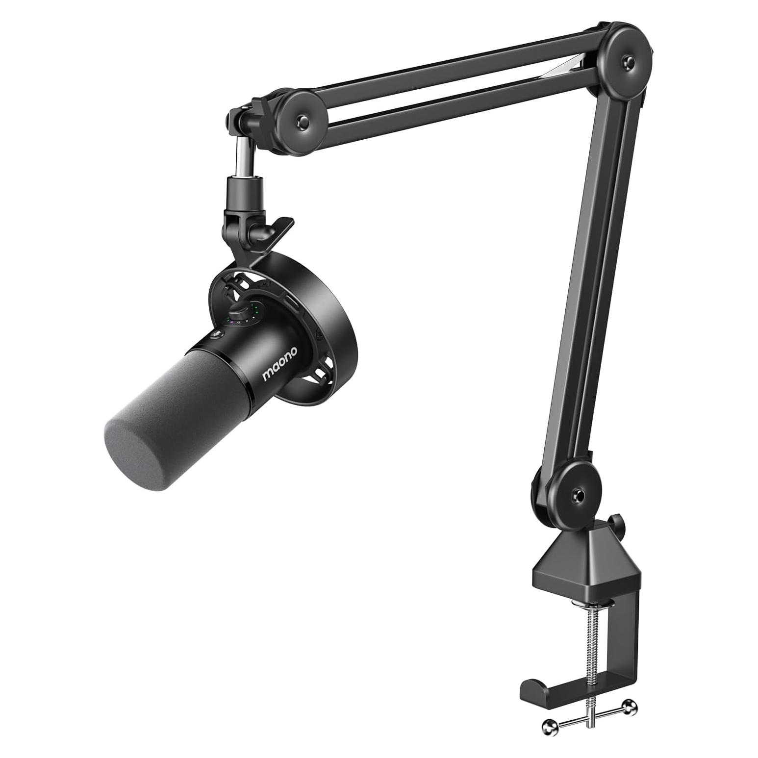 Micrófono Dinámico MAONO PD300X USB XLR con Brazo Soporte