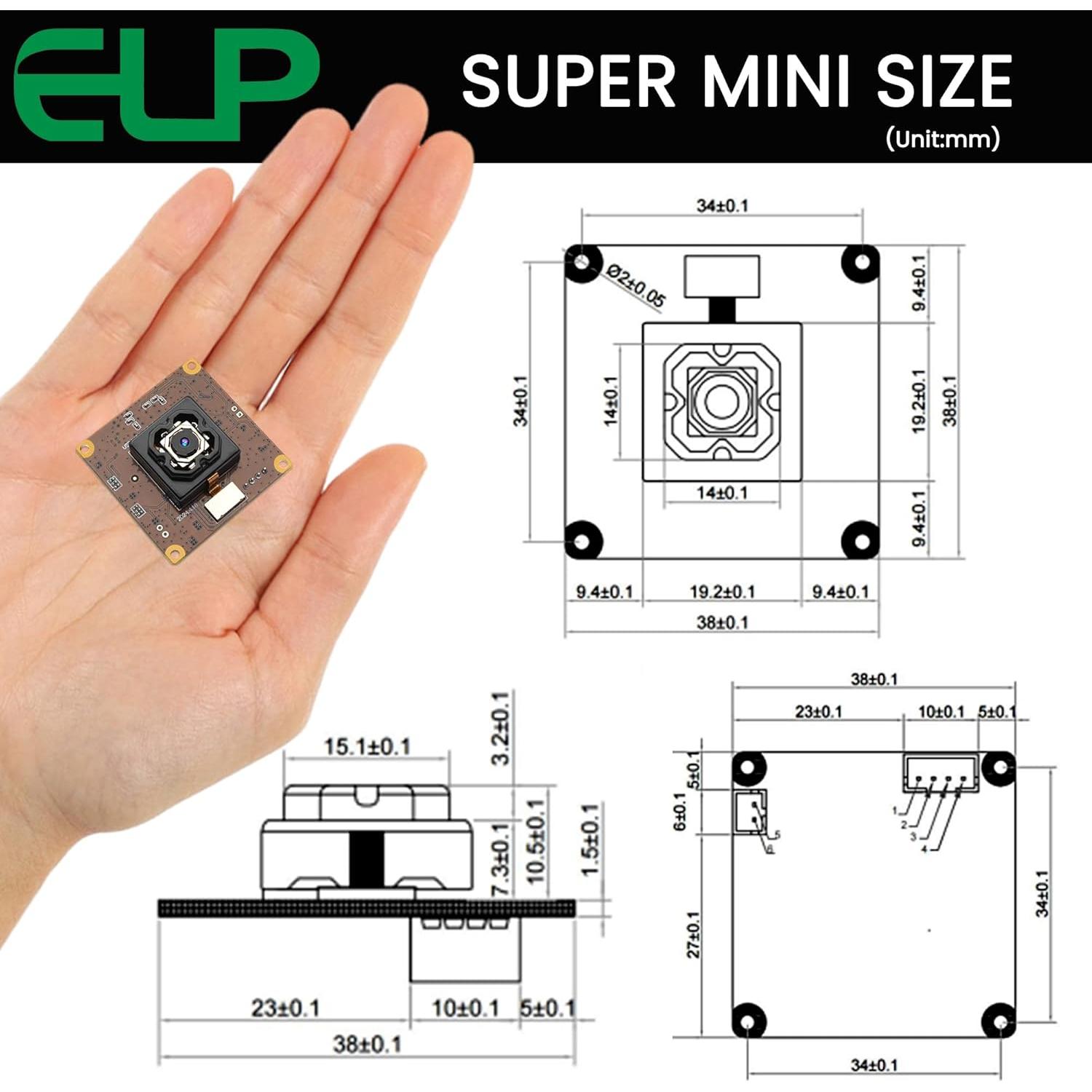 Cámara USB ELP 11MP 4K 30fps con IBIS Anti-Vibración