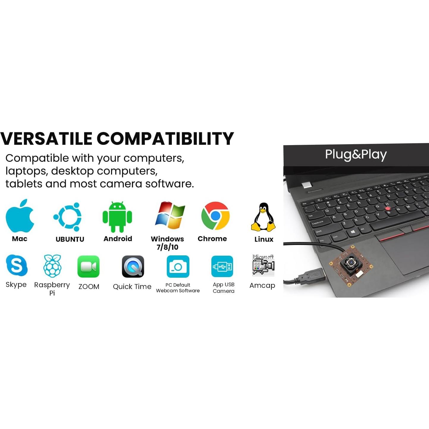 Cámara USB ELP 11MP 4K 30fps con IBIS Anti-Vibración