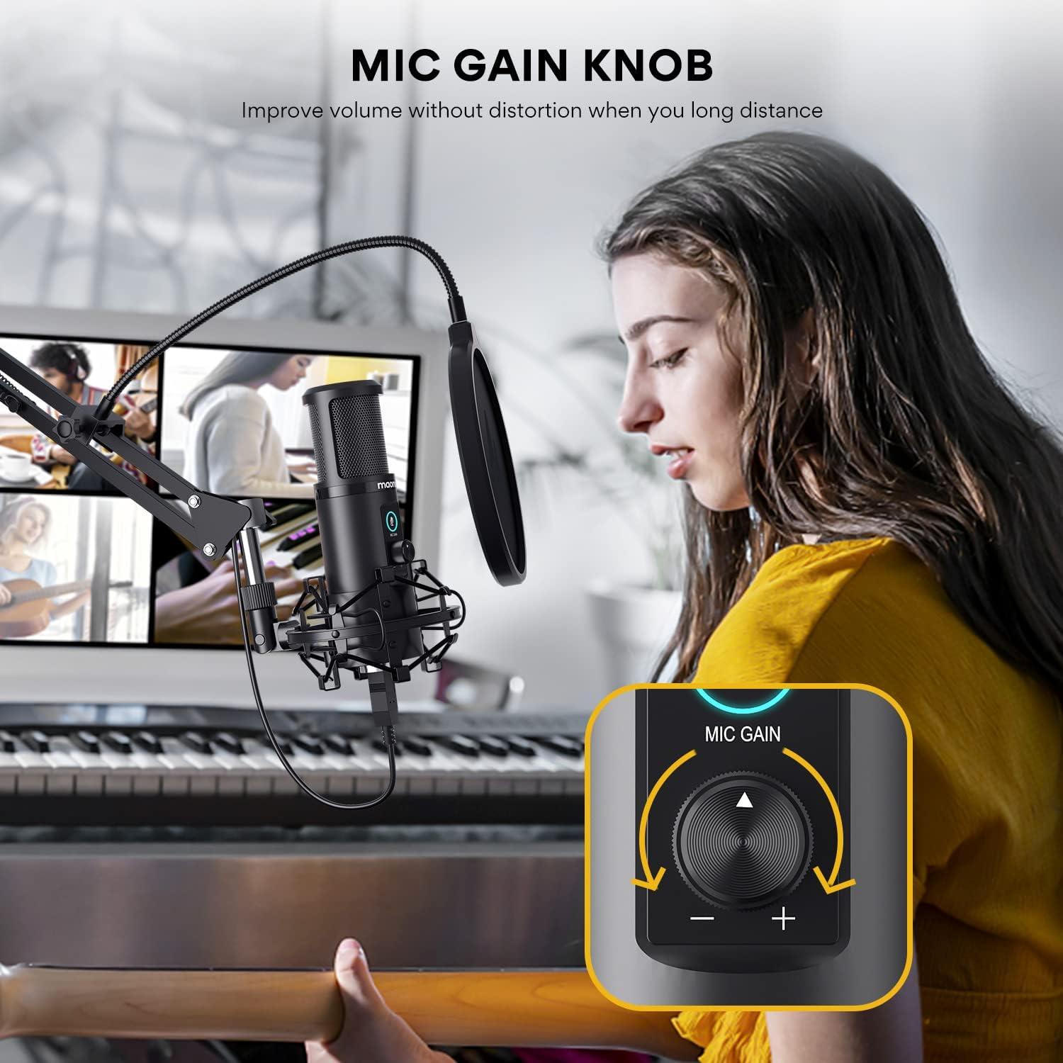 Micrófono Profesional MAONO PD100 para Podcast y Streaming