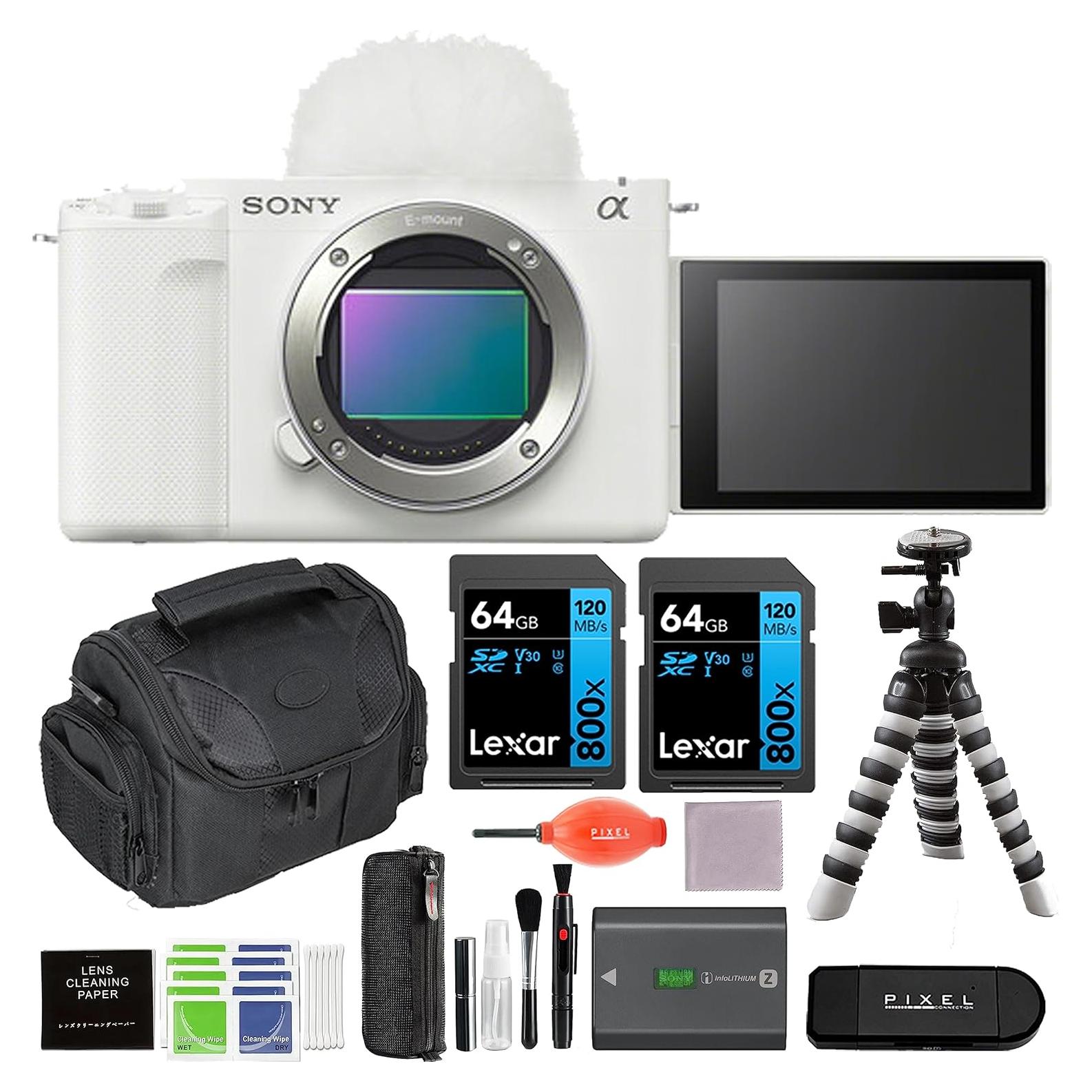 ZV-E1 Mirrorless Camera (Black) Advanced Accessory Bundle with Cleaning Kit, Gadget Bag, 3-in-1 USB Type-C Card Reader & More