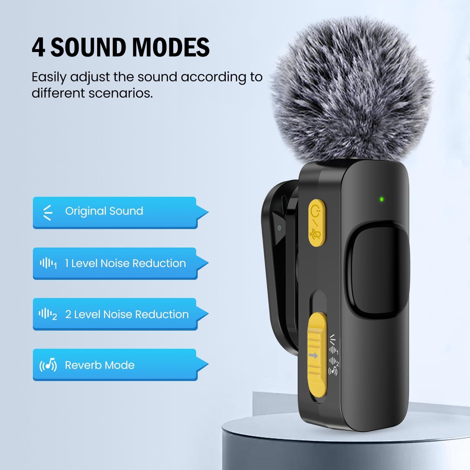 Micrófono Lavalier Inalámbrico MULBEVD L3 con Cancelación de Ruido