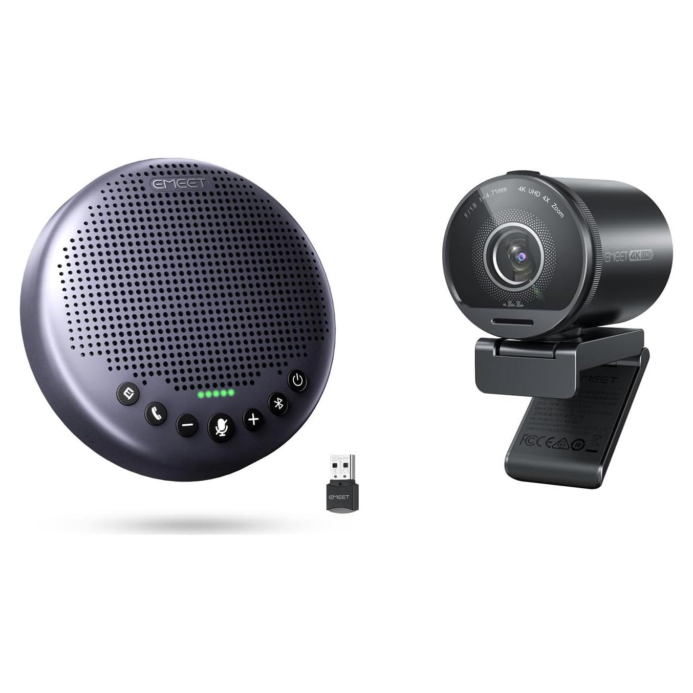 Webcam 4K EMEET S800 con Altavoz Bluetooth Luna Plus
