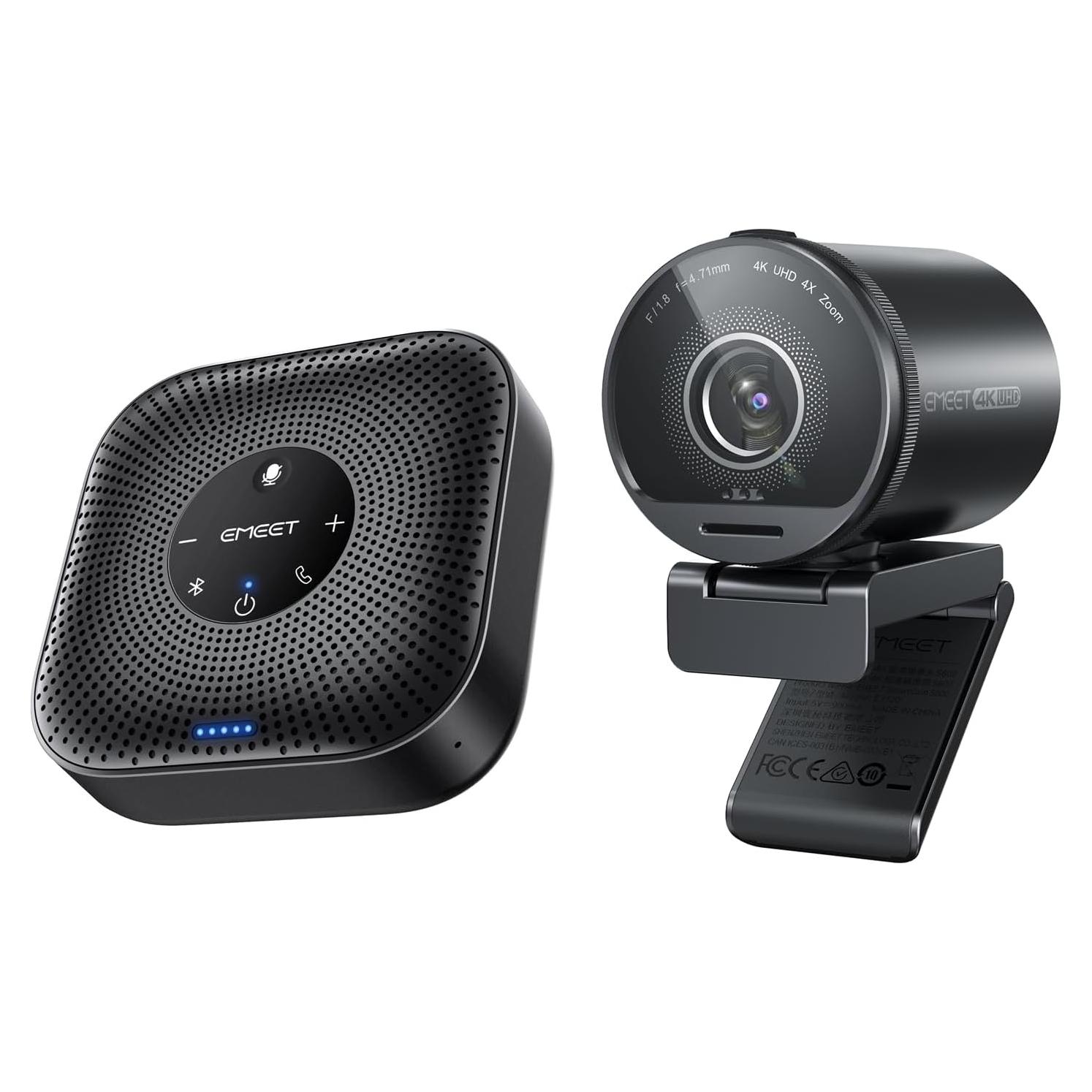 Webcam 4K EMEET S800 + Altavoz Bluetooth M0 Plus
