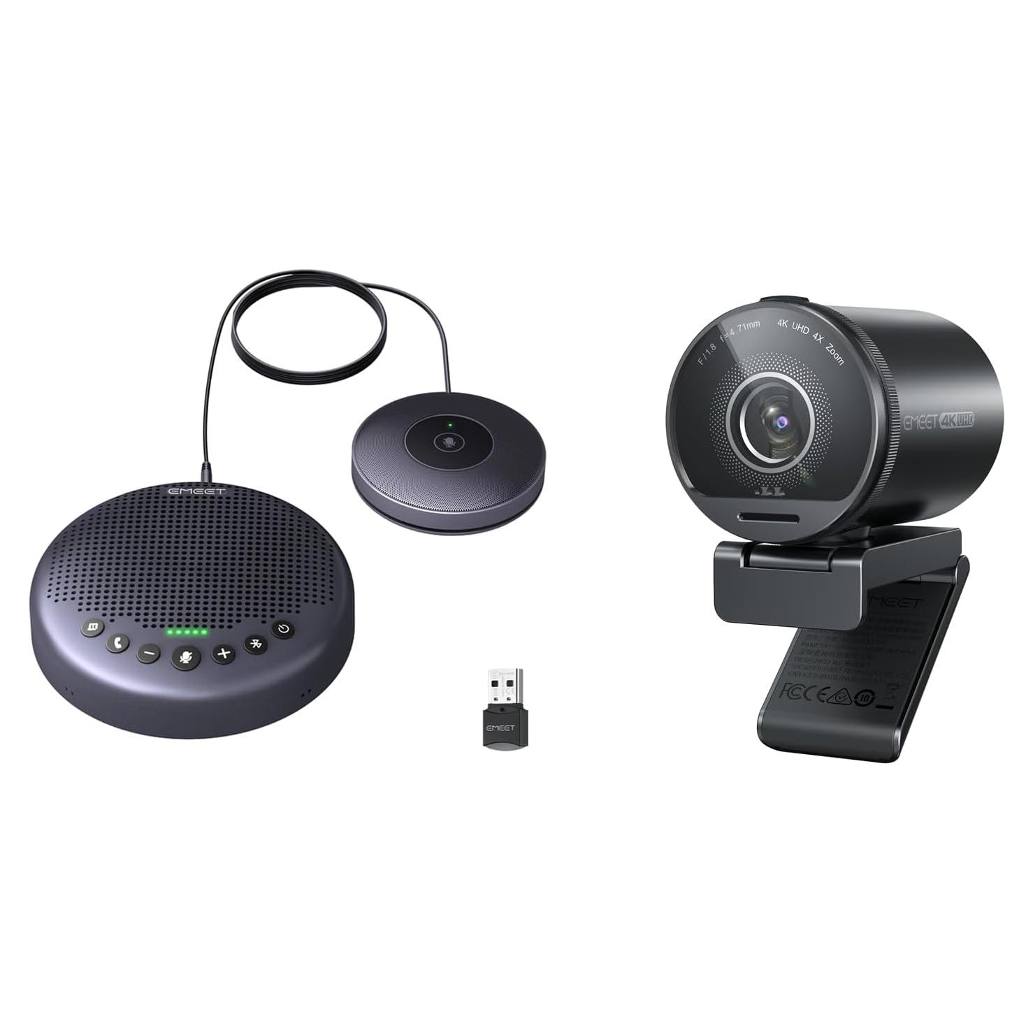 Webcam 4K EMEET S800 + Altavoz Bluetooth Luna Plus