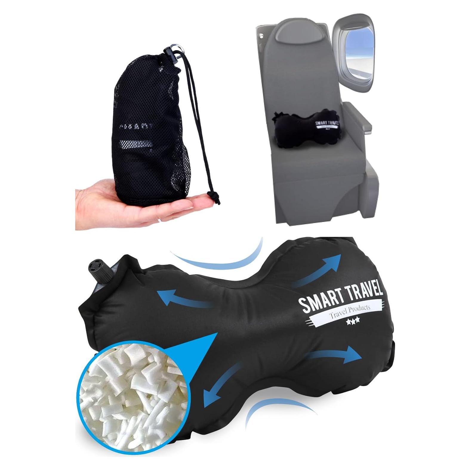 Almohada Lumbar Inflable Smart Travel Espuma Viscoelástica