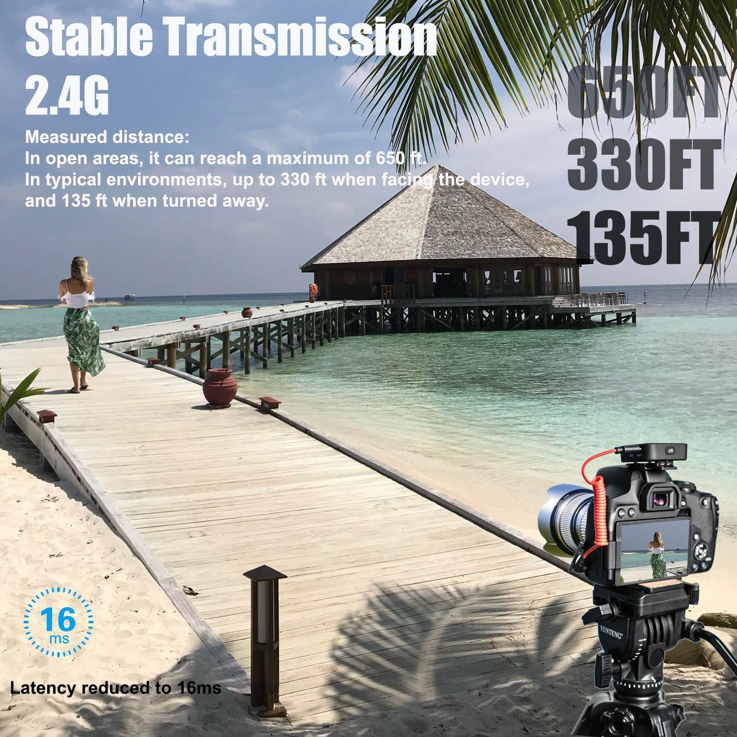 Micrófono Lavalier Inalámbrico Vislla GM30, 12h Batería, 200m Alcance