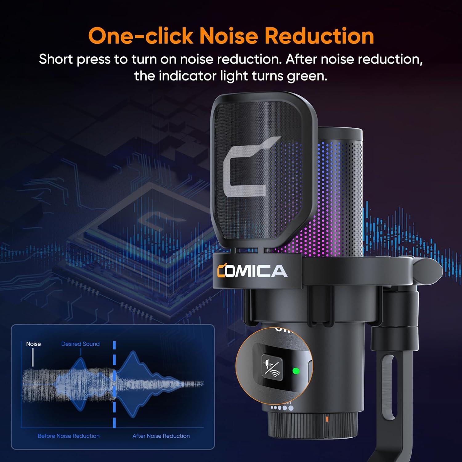 Micrófono Inalámbrico USB Comica Ejoy Uni Pro con RGB