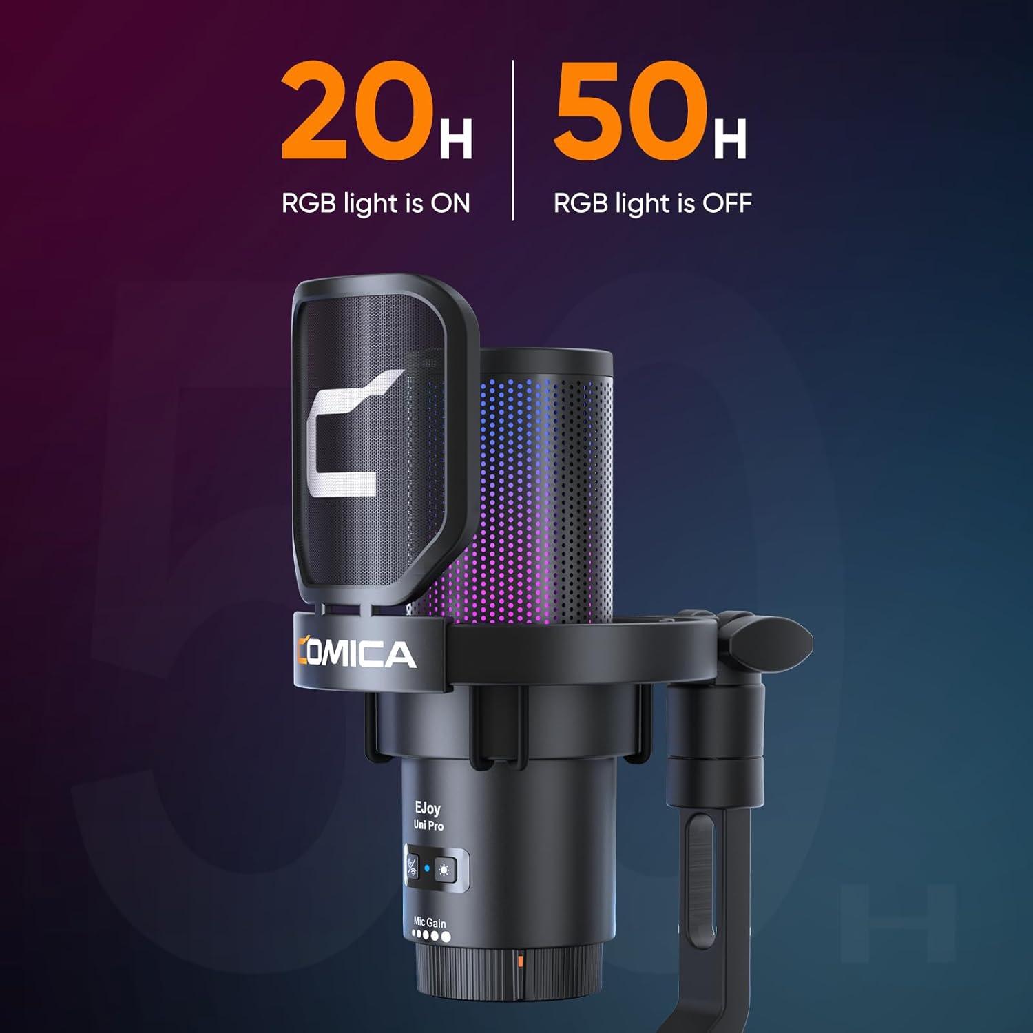 Micrófono Inalámbrico USB Comica Ejoy Uni Pro con RGB
