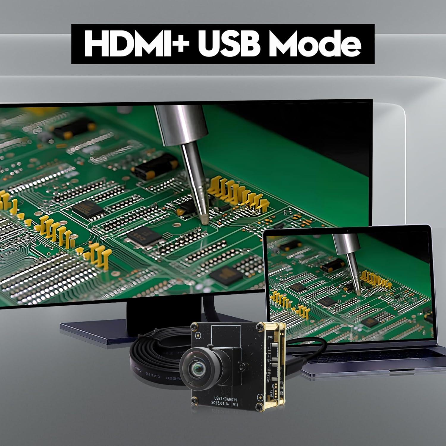 Cámara SVPRO 4K USB HDMI 120° Ángulo Amplio 2X Zoom