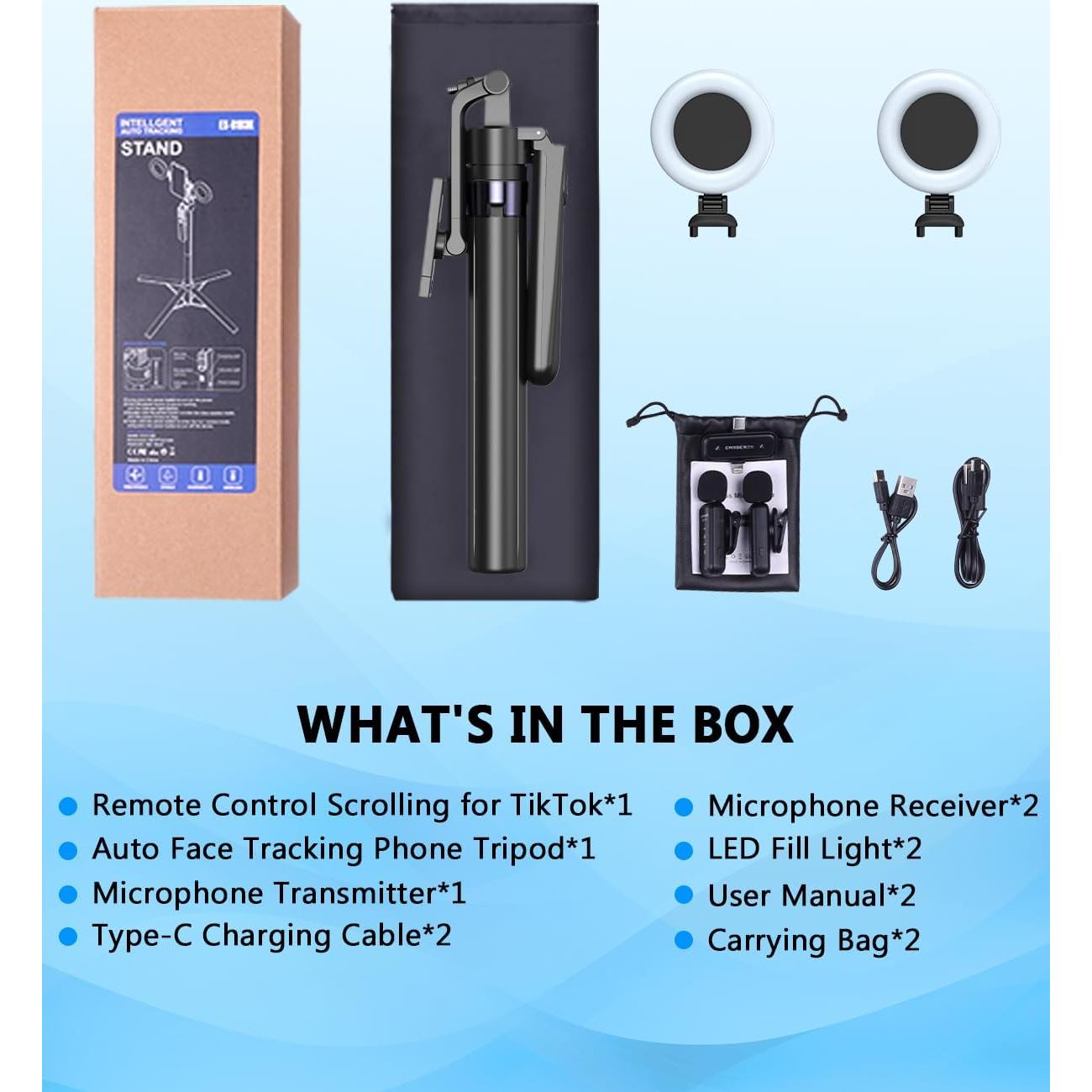 Kit de Vlogging Completo para iPhone/Android con Trípode 160cm