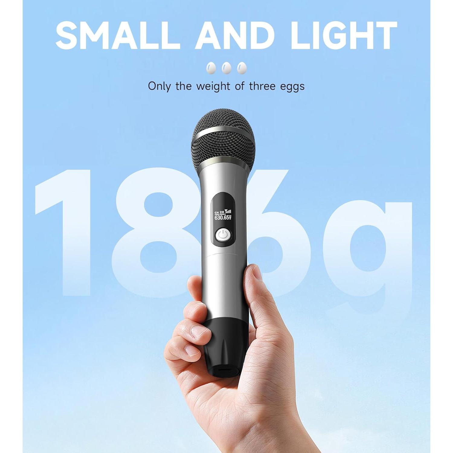 Micrófono Inalámbrico ECHOMUSSY YA-01, 40H Batería, 60m Alcance