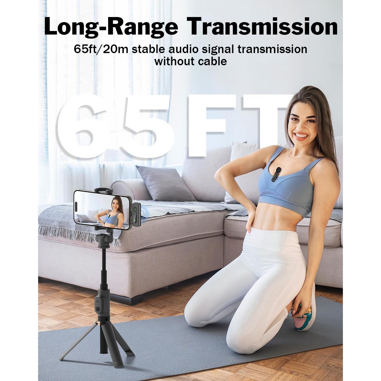 Micrófono Lavalier Inalámbrico PoP Voice USB-C 12H Reducción Ruido