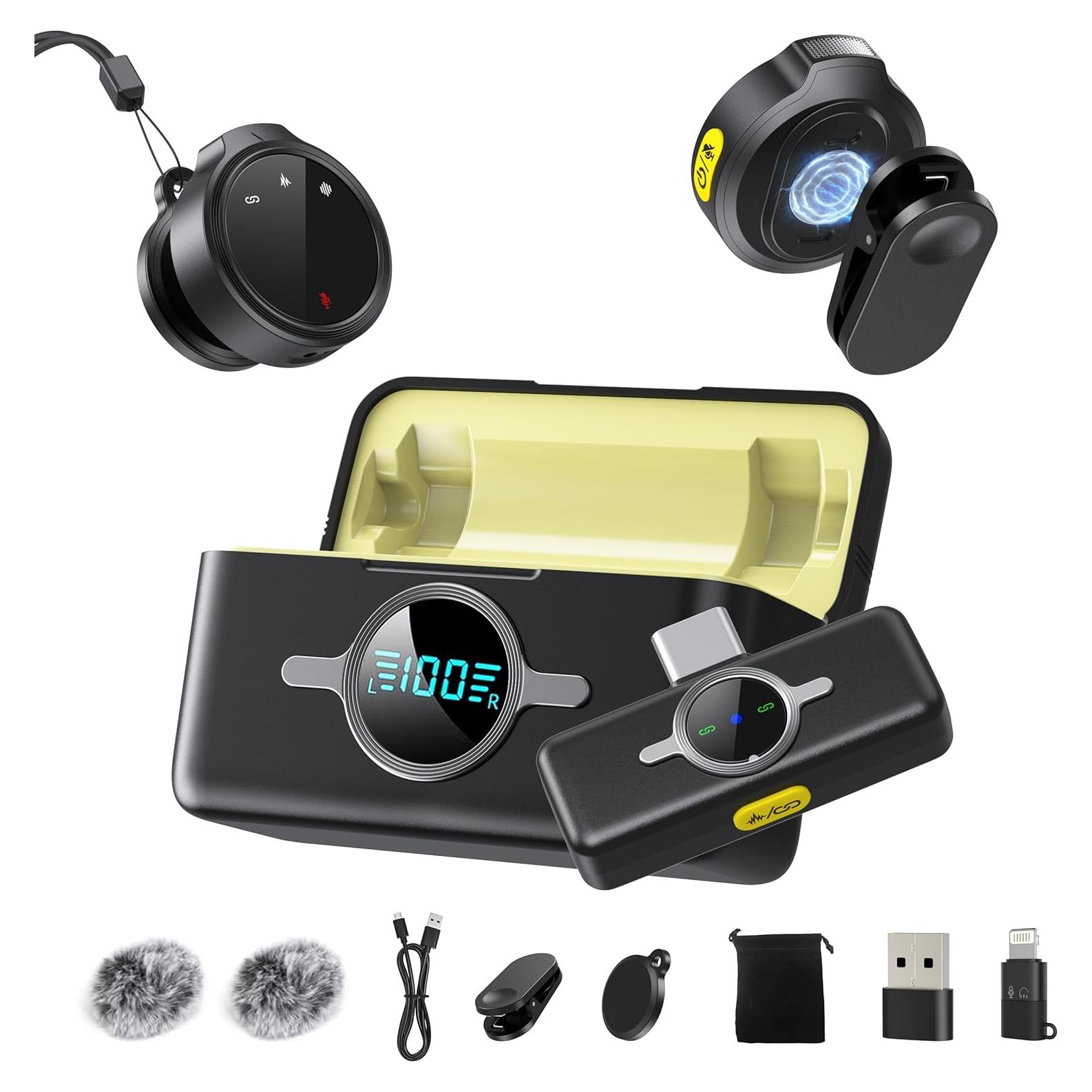 Micrófono Lavalier Inalámbrico BILIWAL M18 con Estuche 56H