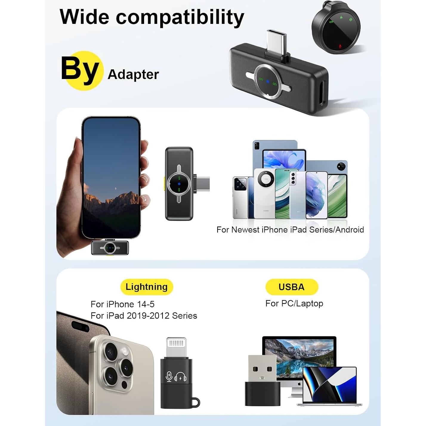 Micrófono Lavalier Inalámbrico BILIWAL M18 con Estuche 56H