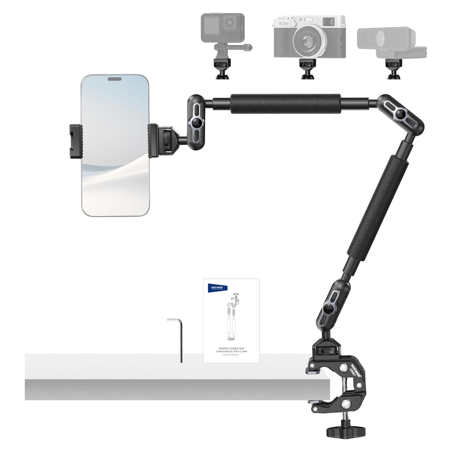 Brazo Mágico NEEWER UA057 con Abrazadera para Cámara y Micrófono