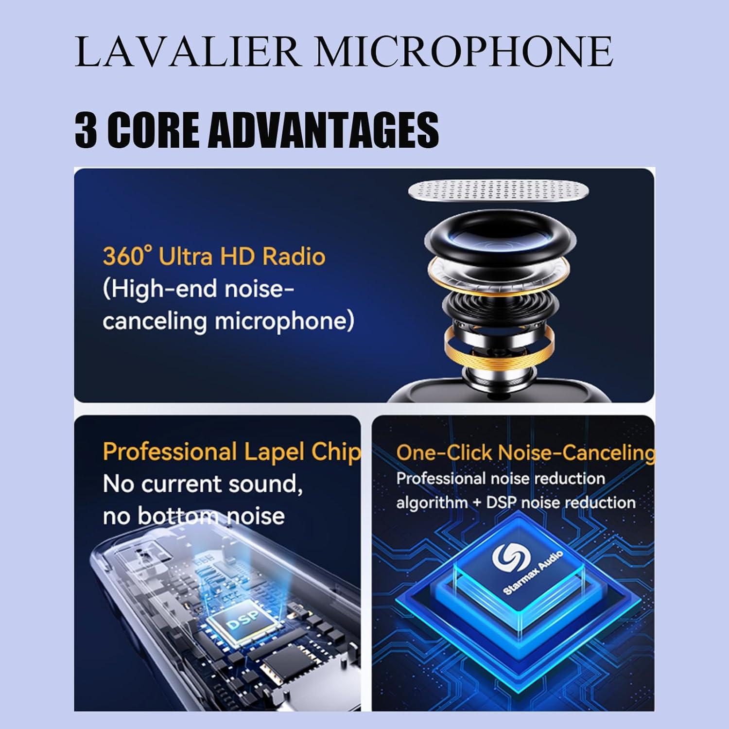 Micrófono Lavalier Inalámbrico Commem AWS-M7Pro-01 con Carga