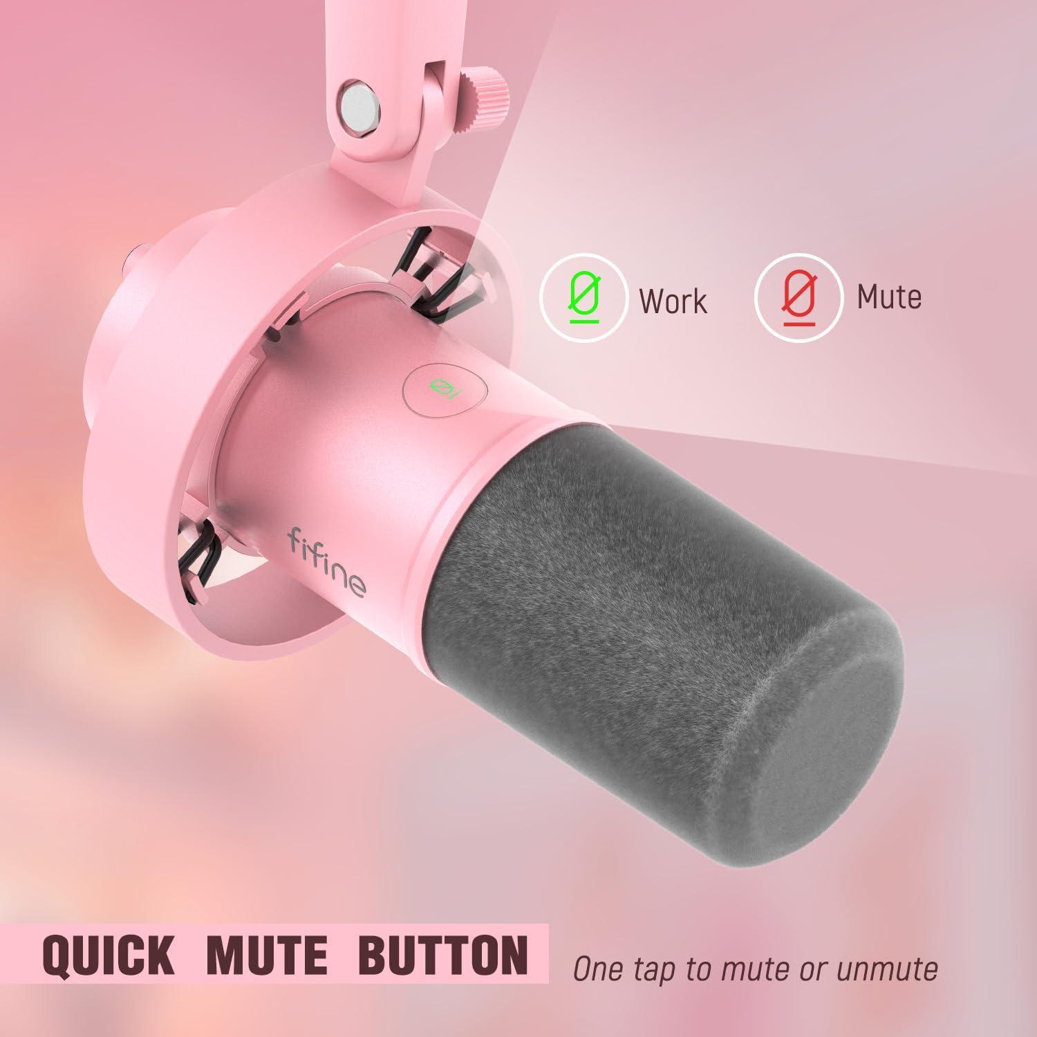 Micrófono XLR USB FIFINE K688P para Podcast y Streaming