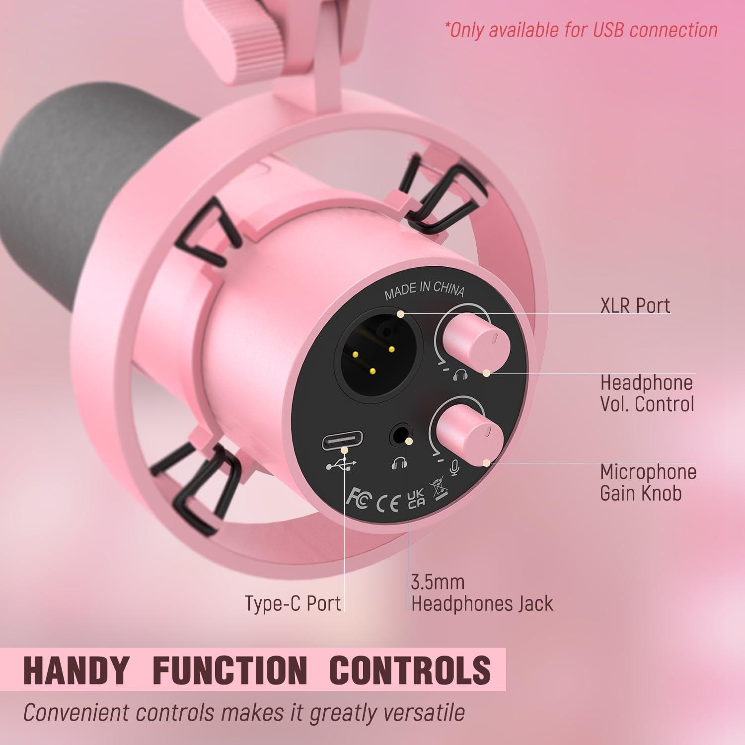 Micrófono XLR USB FIFINE K688P para Podcast y Streaming