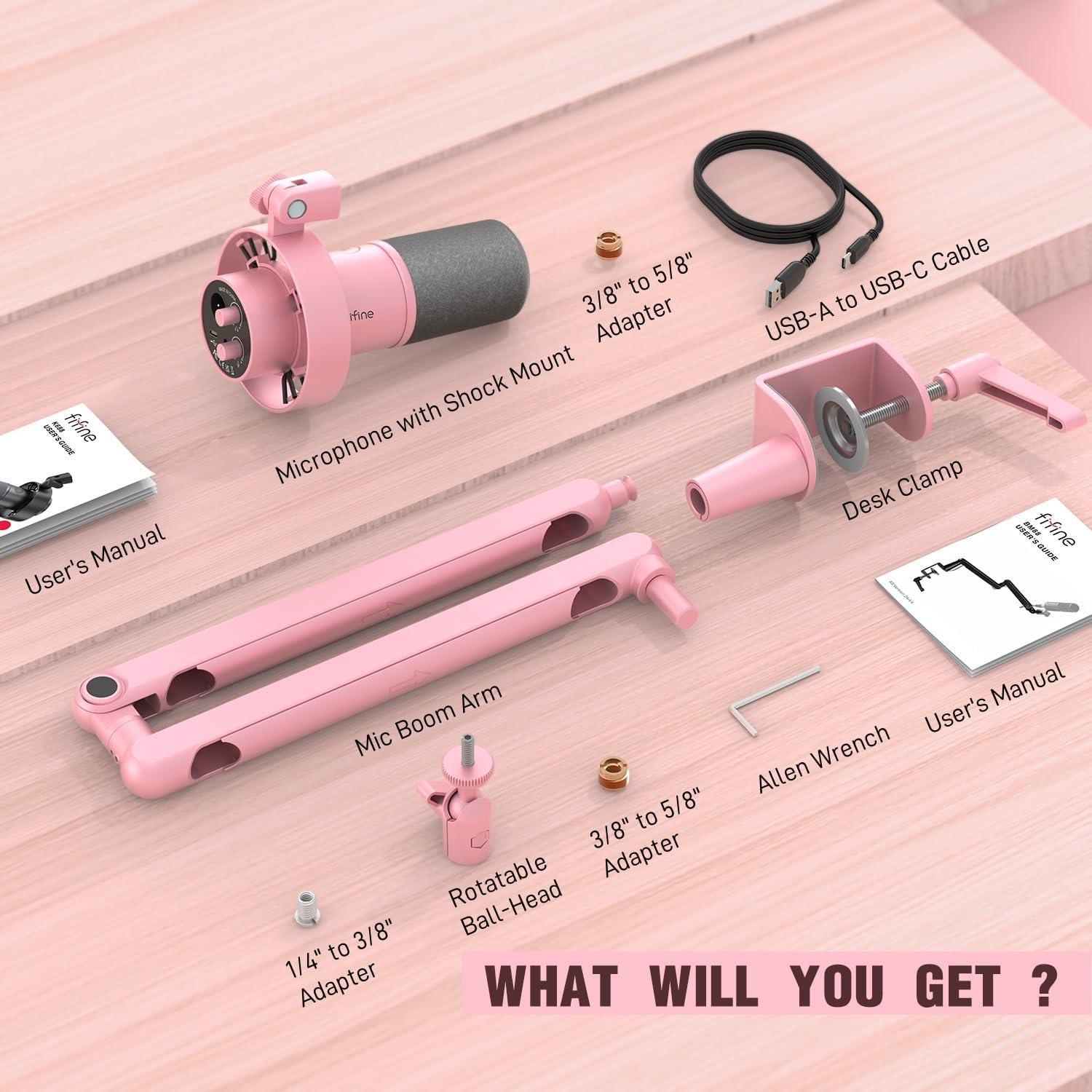 Micrófono XLR USB FIFINE K688P para Podcast y Streaming