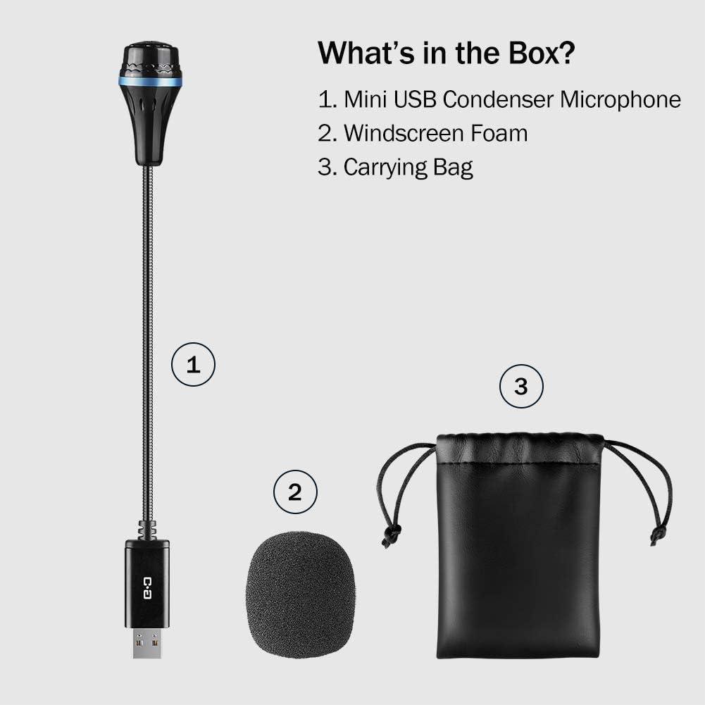 Micrófono Mini USB ChanGeek CGS-M1 con Cuello de Ganso