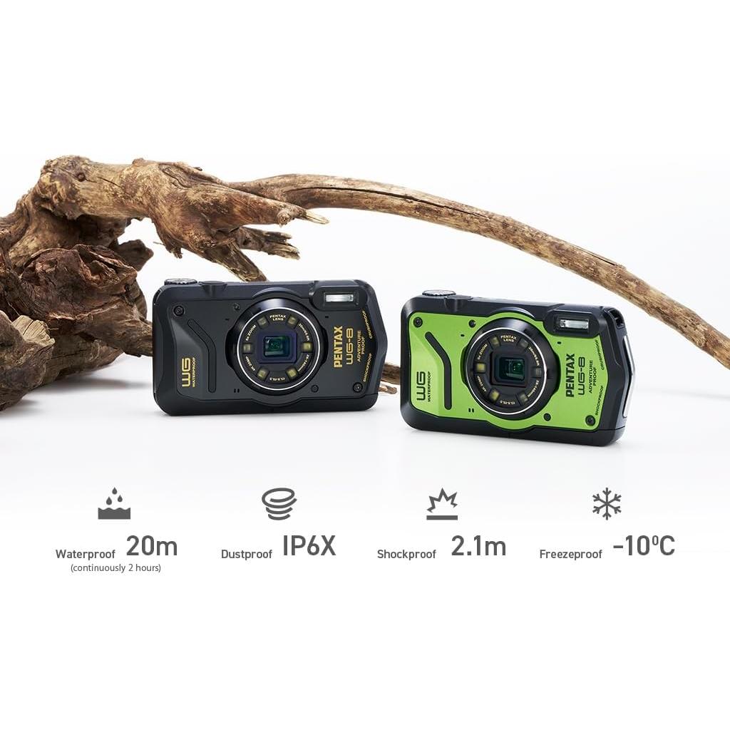 Cámara de Aventura PENTAX WG-8 Negra 20MP 4K Resistente Agua
