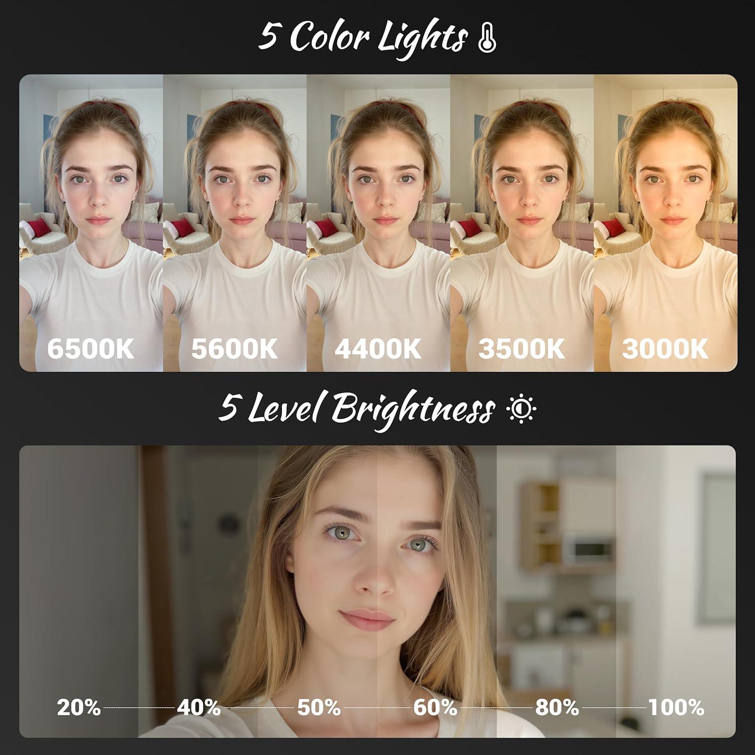 Luz de Selfie Magnética Recargable 5 Modos LED - F-662