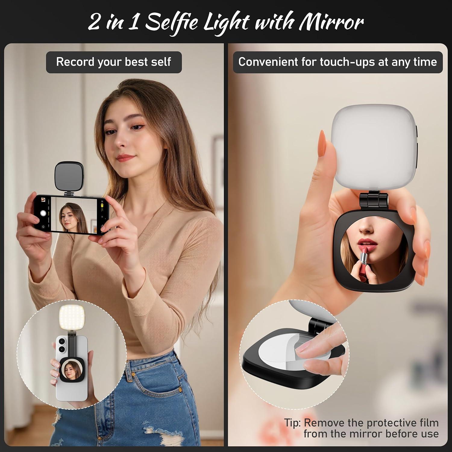 Luz de Selfie Magnética Recargable 5 Modos LED - F-662