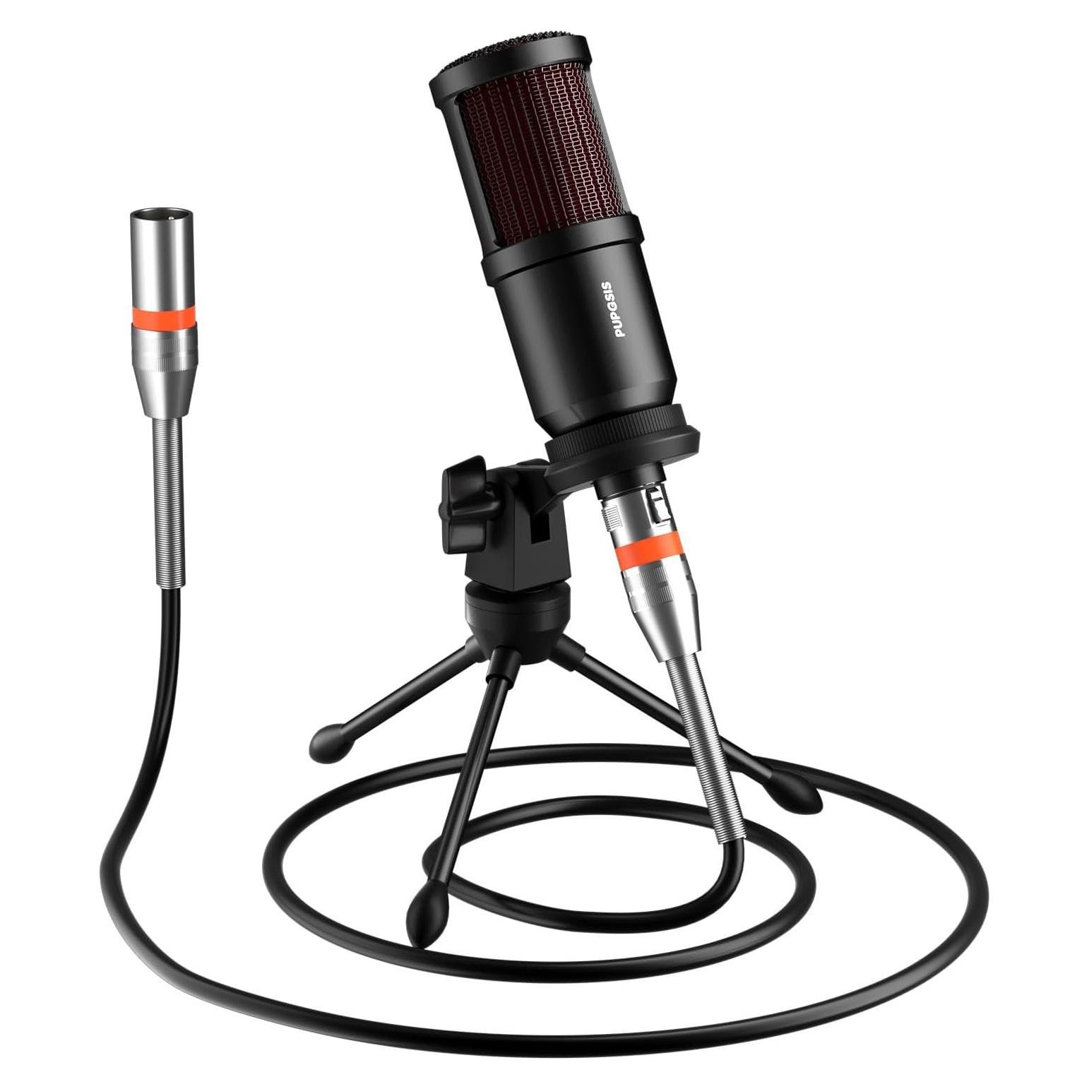 Micrófono Dinámico PUPGSIS PGM100 XLR para PC y Streaming