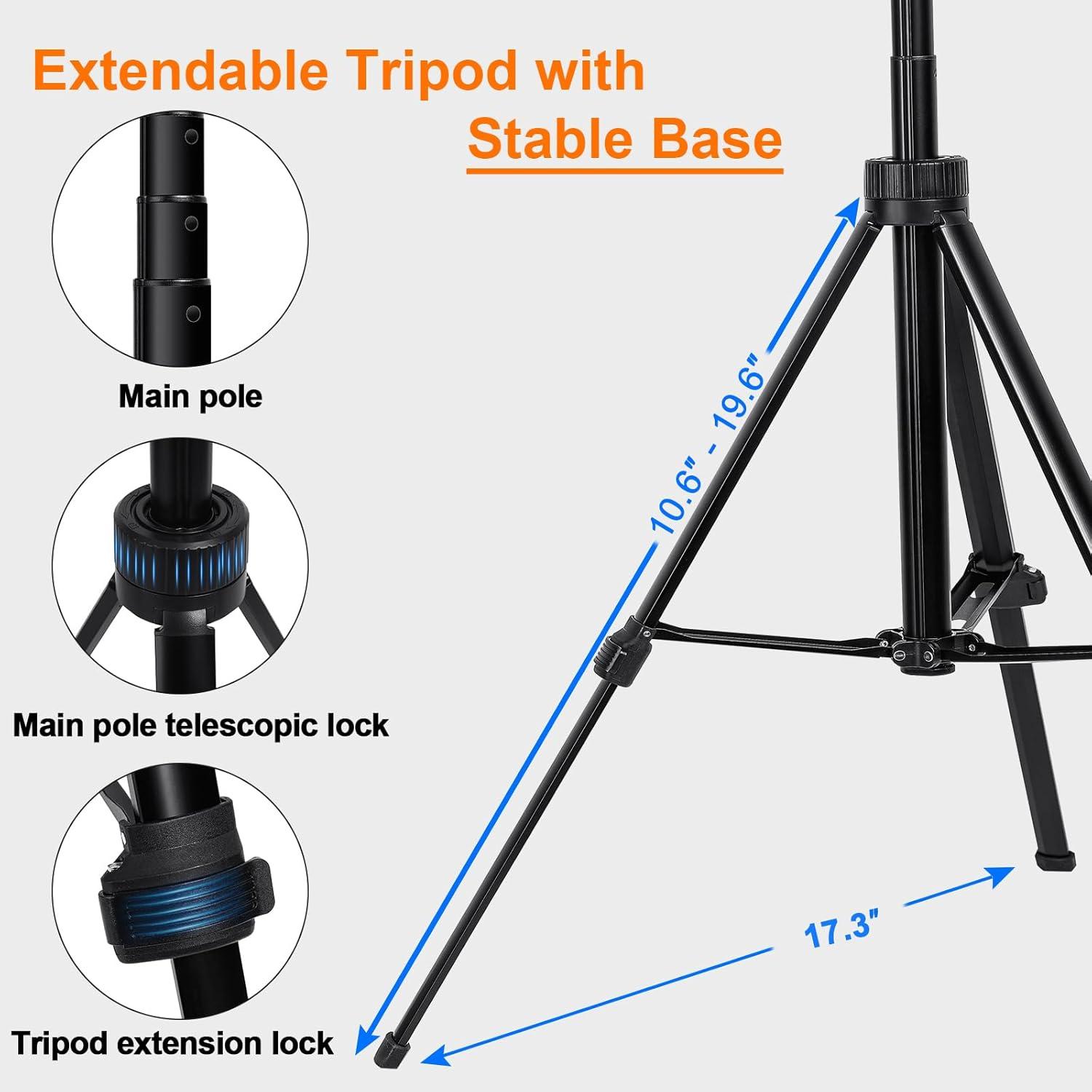 Kit de Vlogging Litchitech C19 con Trípode 180 cm, Micrófono y Luz