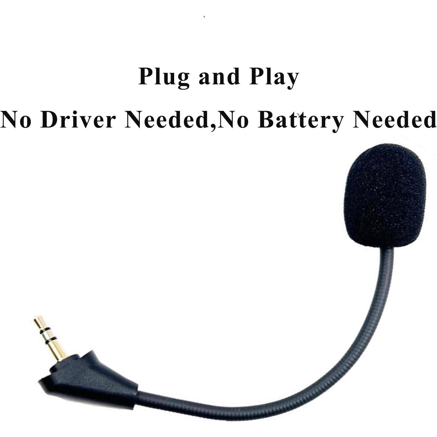 Replacement Cloud Alpha Game Mic Noise Cancelling Microphone Boom only for Kingston HyperX Cloud Alpha/Cloud Alpha S Pro PS4 PS5 Computer PC Gaming Headsets 3.5mm Jack