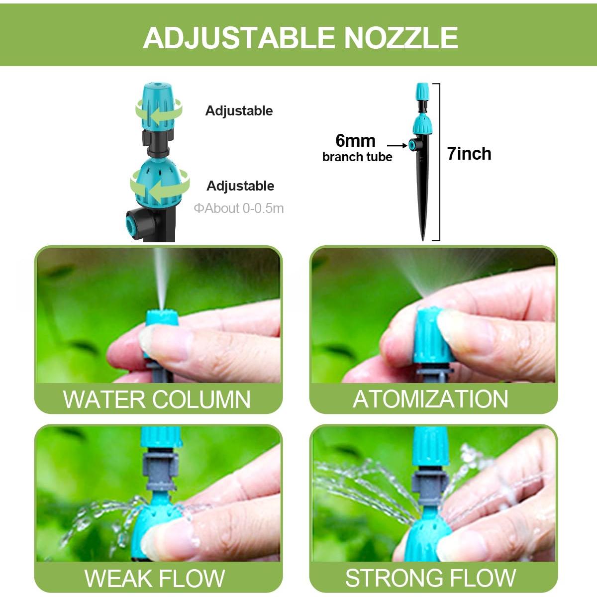 Kit de Riego por Goteo 30m Fujin con Accesorios 12mm 6mm