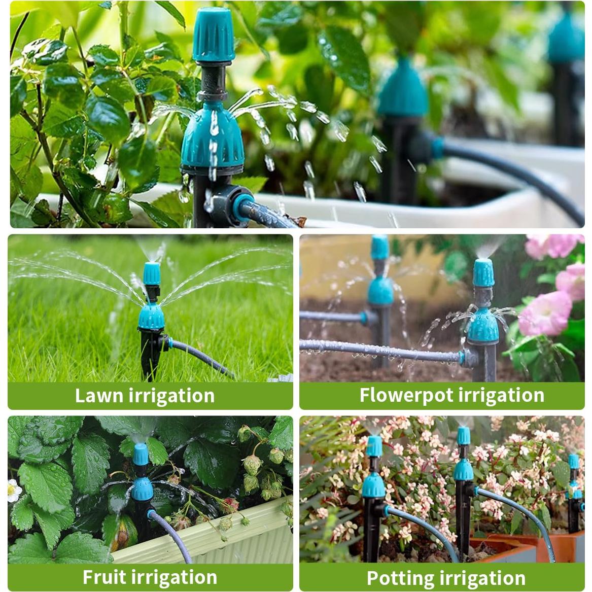 Kit de Riego por Goteo 30m Fujin con Accesorios 12mm 6mm