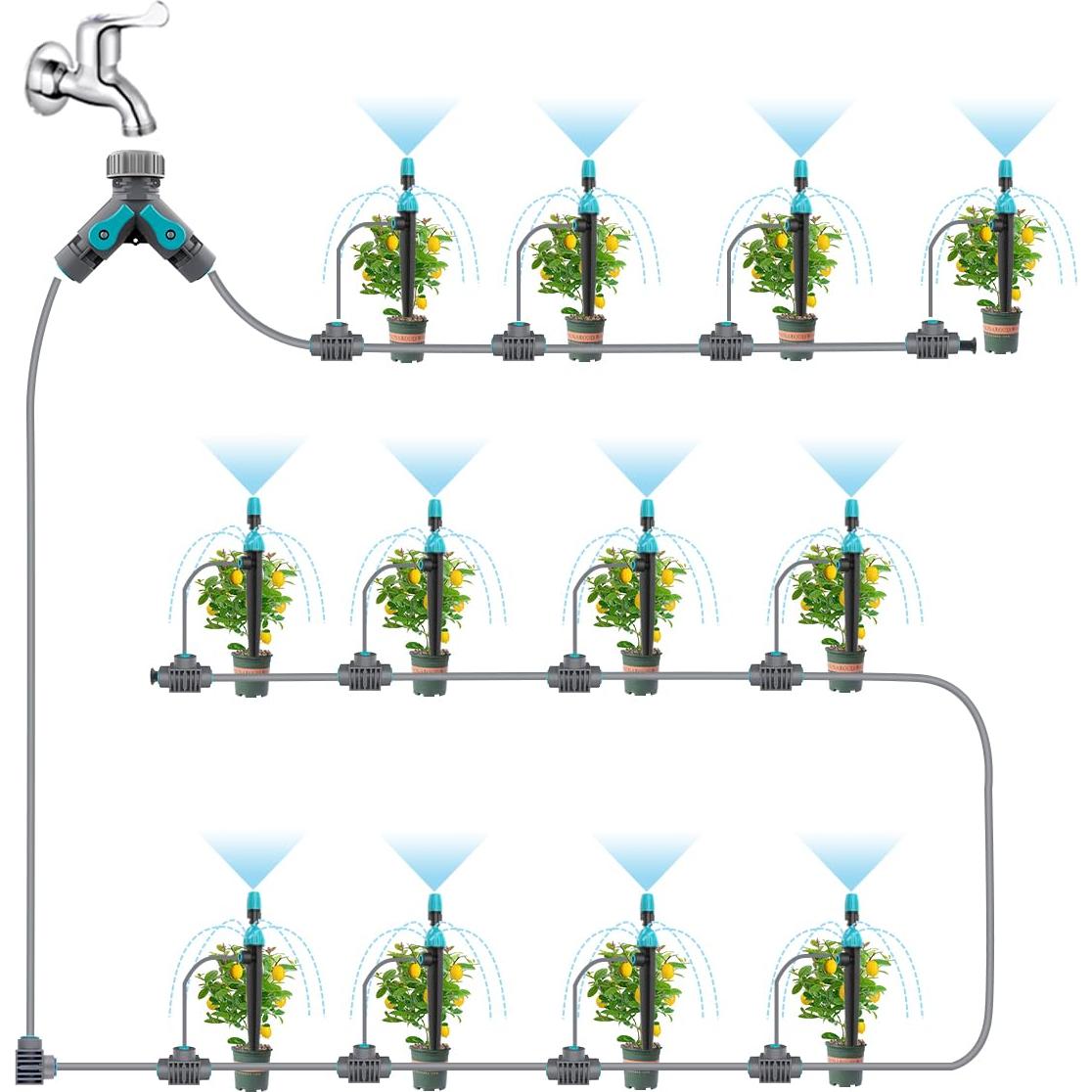 Kit de Riego por Goteo 30m Fujin con Accesorios 12mm 6mm