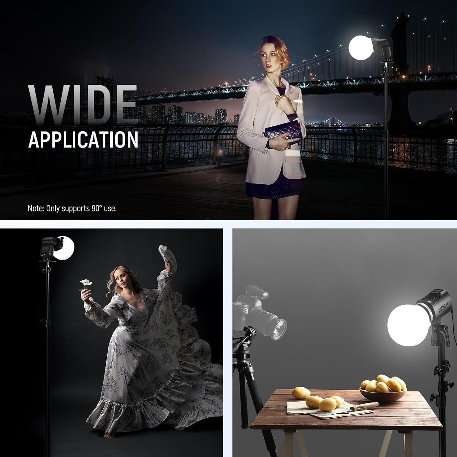 Domo de Difusión Softbox NEEWER CRS6 con 3 Anillos Adaptadores