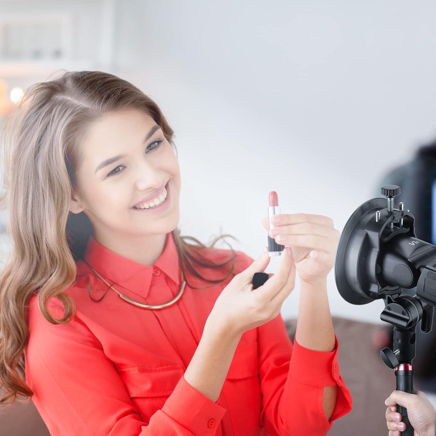 Godox S2-S Speedlite Bracket with Handle for Godox AD200Pro, AD200, AD400Pro, for V1 VPro V100 Round Head Speedlite, V860II / TT685 / TT350 Series, Updated Version Bowens Mount Holder