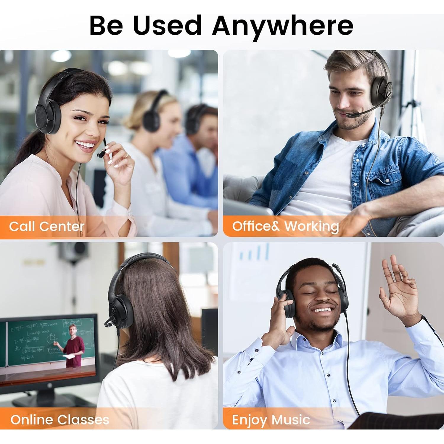 Auriculares EKSA H2 con micrófono USB y cancelación de ruido