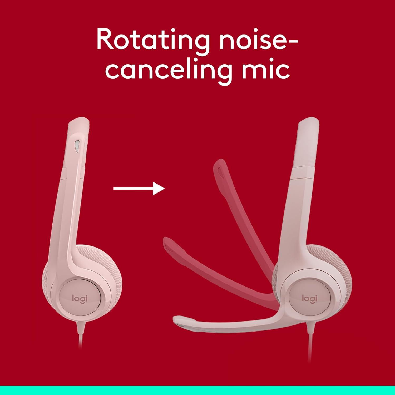 Auriculares Gaming Logitech H390 USB con Micrófono Rosa