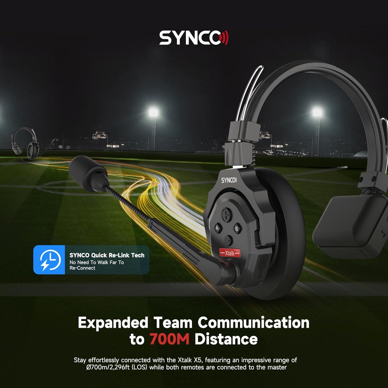 Auriculares intercomunicador Synco XTALK X1 350m Inalámbricos