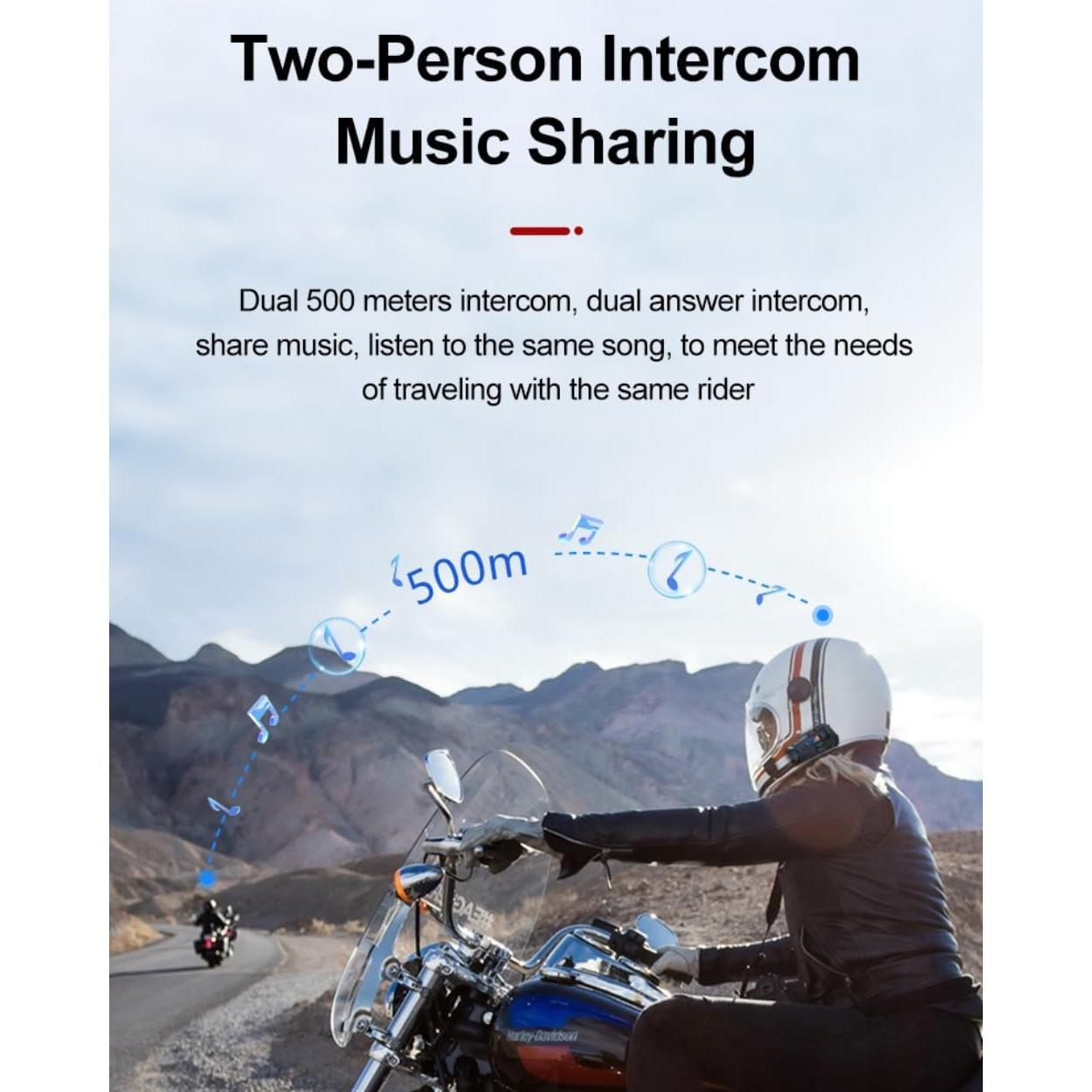 Auricular Bluetooth Logto GT1 Intercomunicador Motocicleta IPX6