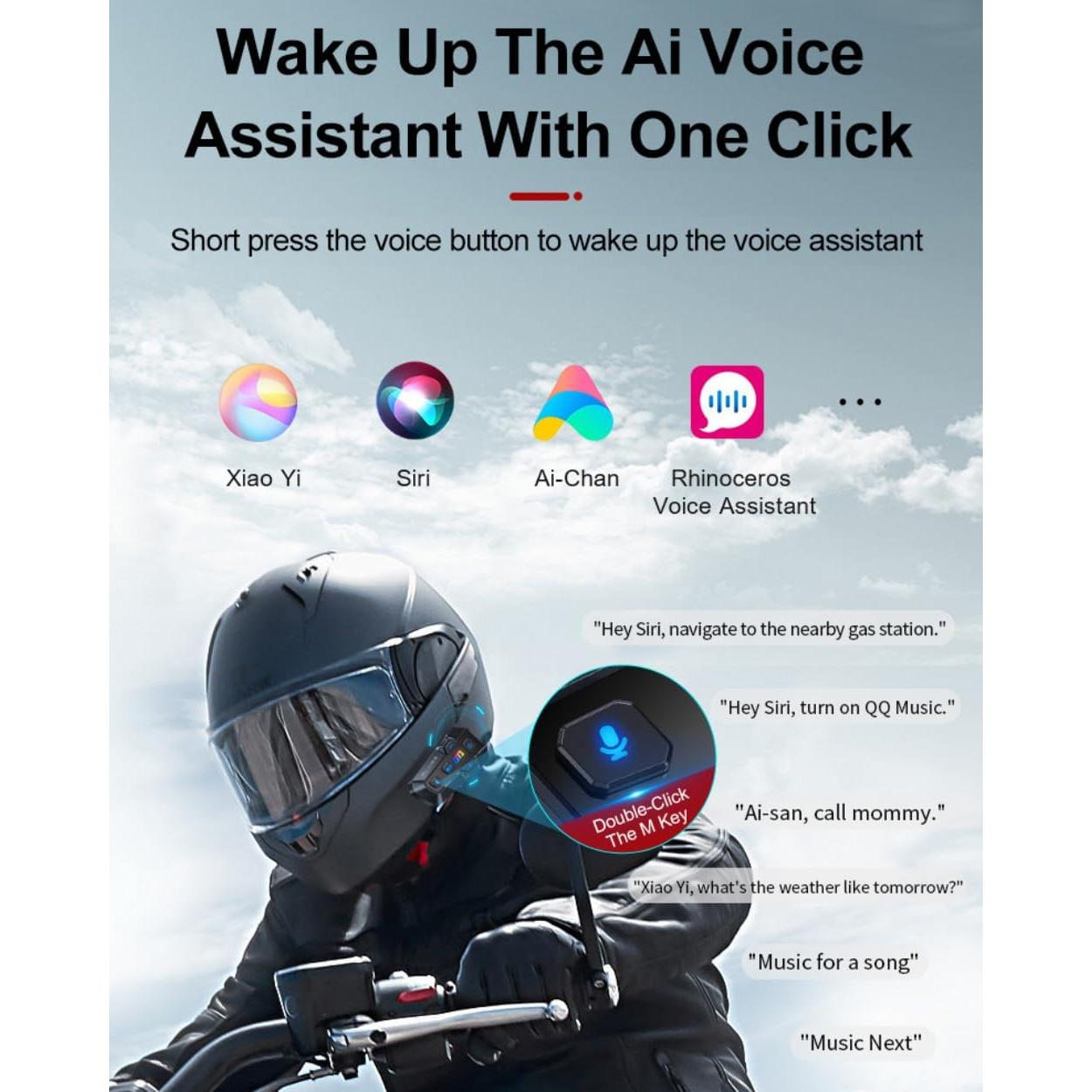 Auricular Bluetooth Logto GT1 Intercomunicador Motocicleta IPX6