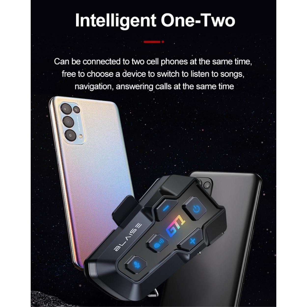 Auricular Bluetooth Logto GT1 Intercomunicador Motocicleta IPX6