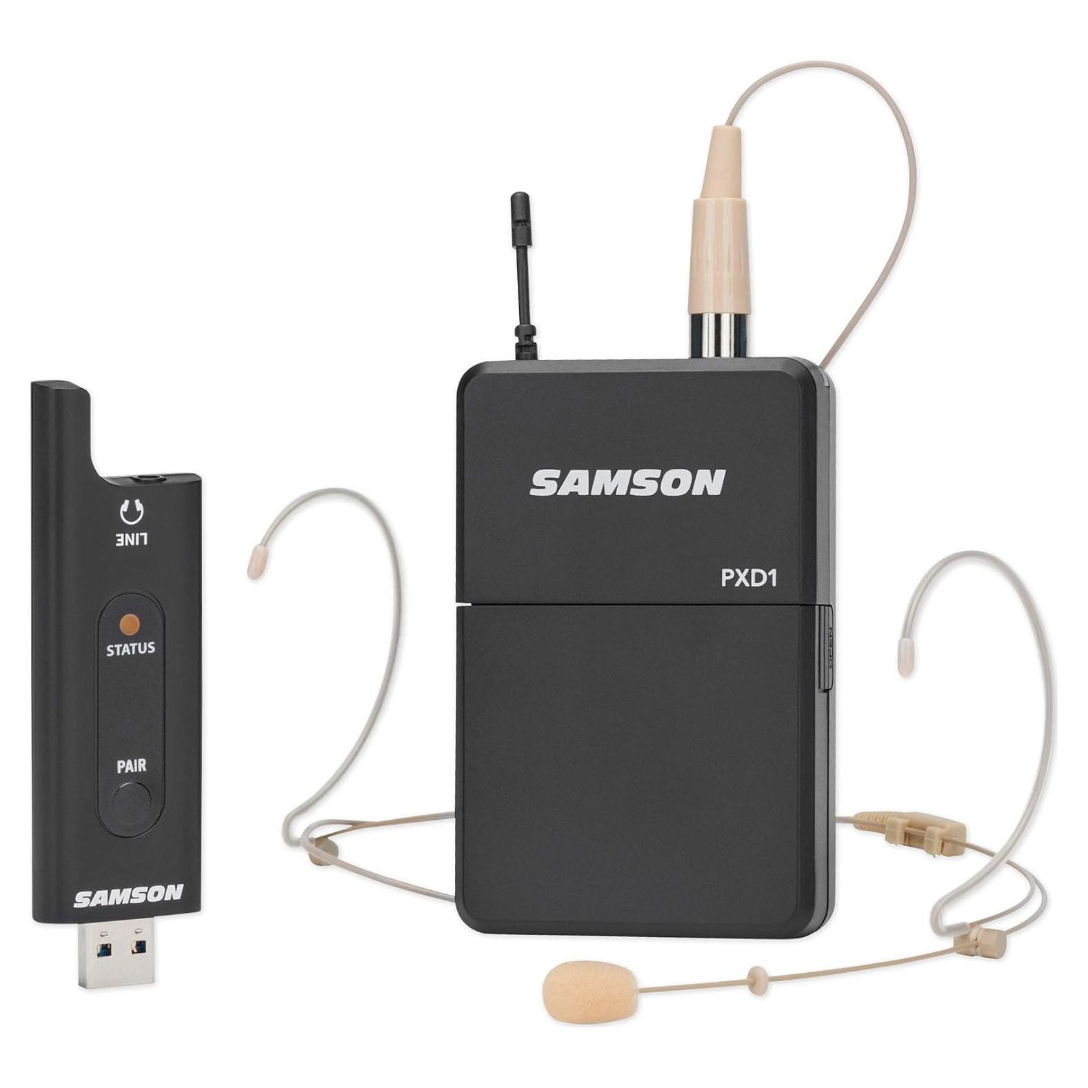 Sistema Inalámbrico USB Samson XPD2 con Micrófono DE5 Negro