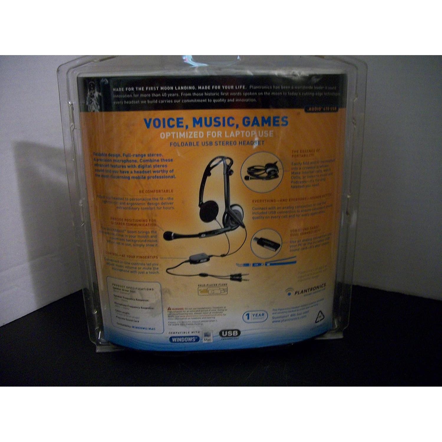 Auriculares Estéreo Plegables Plantronics .Audio 470 USB - Conexión para Laptop